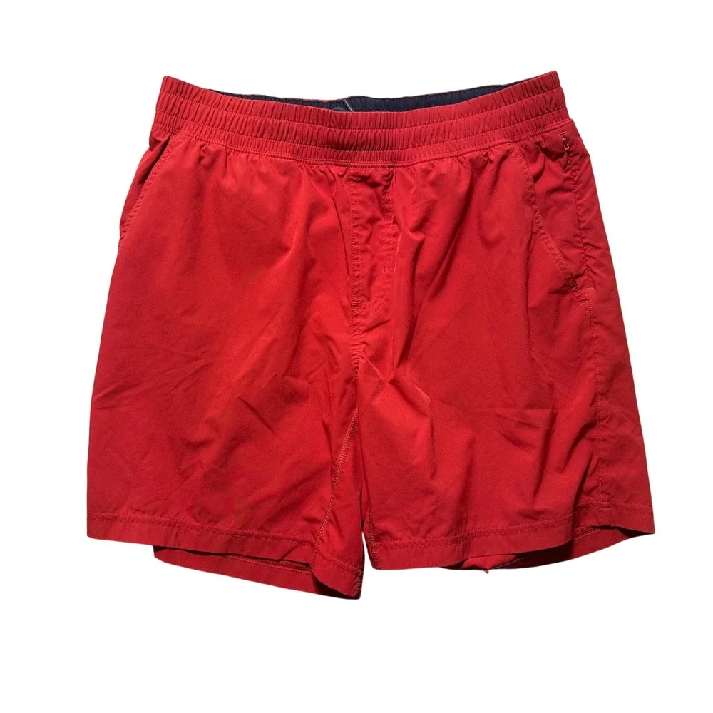RHONE Men Red Athletic Shorts M/M Elastic Waist Quick Dry‎ Sportswear